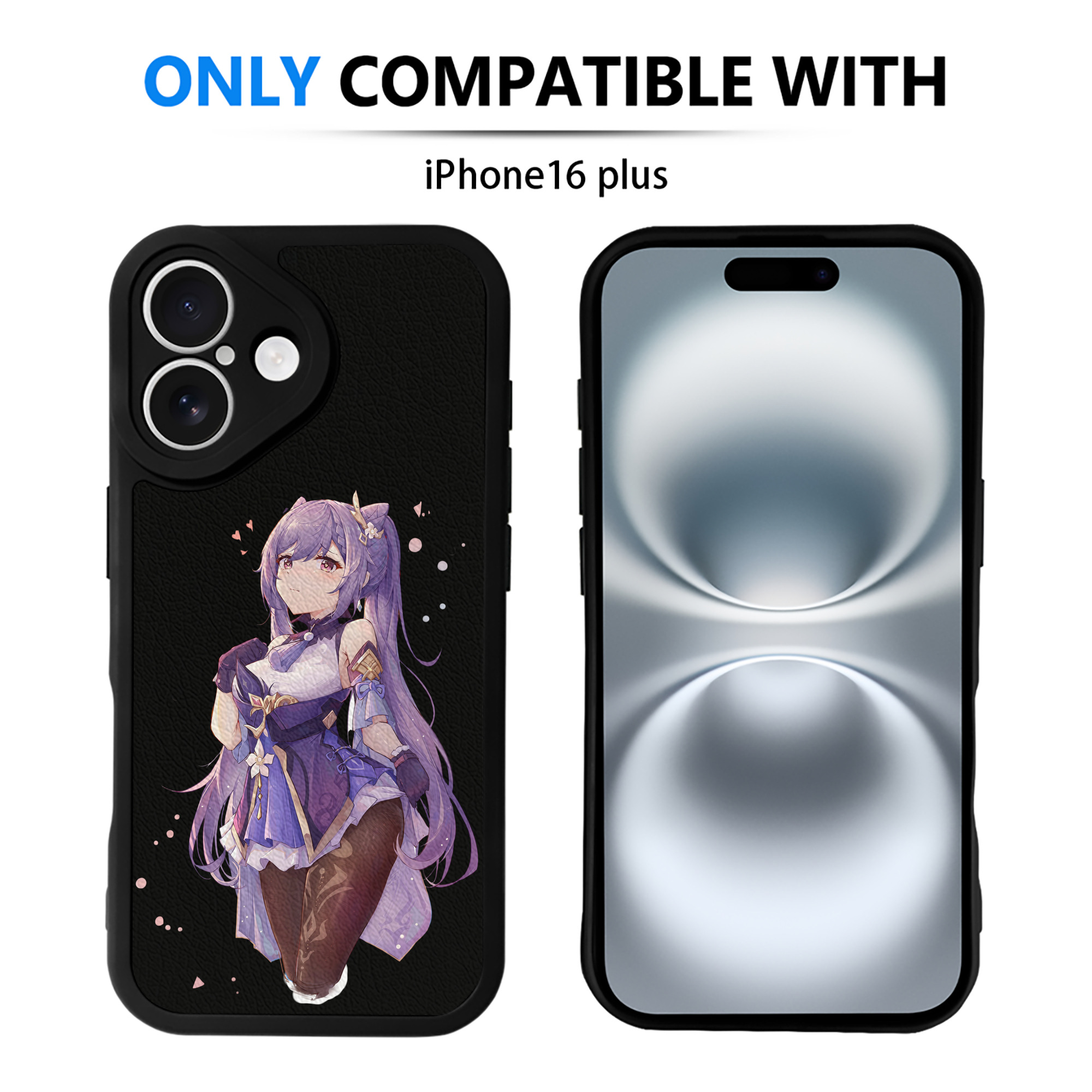 げんし神 刻晴 こくせい genshin Kokusei 【iPhone 16シリーズ対応】シリコンスマホケース（レザー調） 材質：シリコン